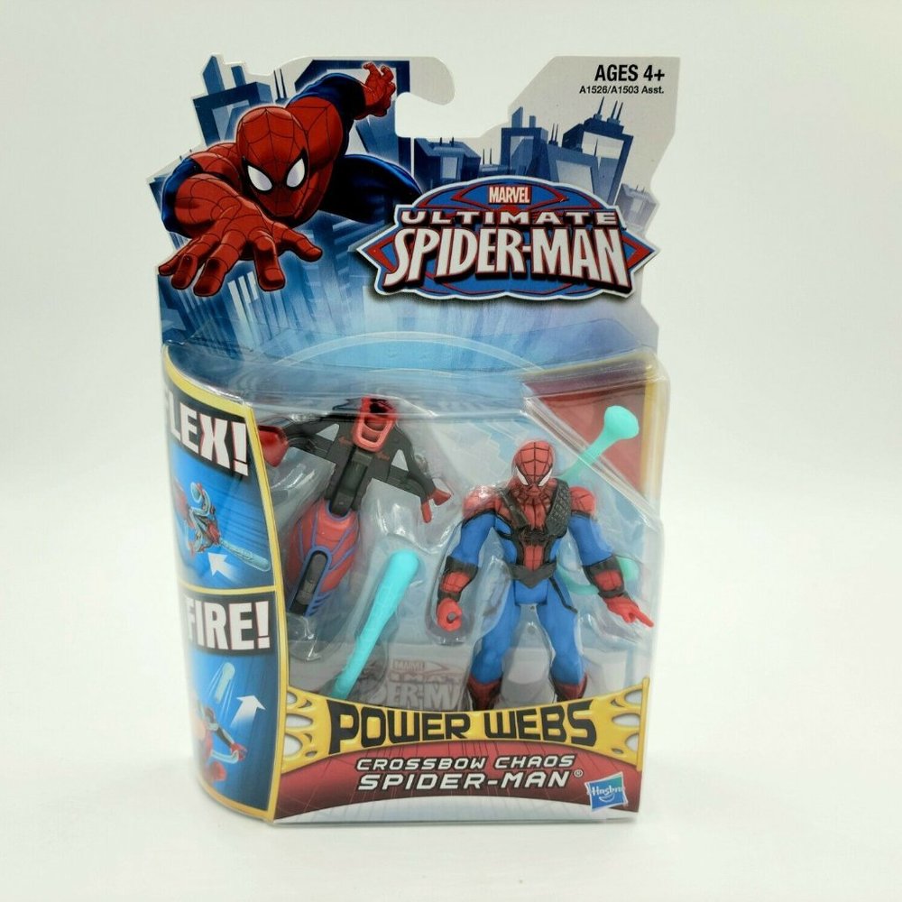 NEW! MARVEL ULTIMATE SPIDER-MAN POWER WEBS CROSSBOW CHAOS SPIDERMAN 2012 A8-14